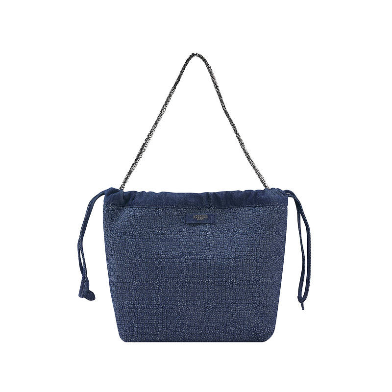 MOSCHINO Cotton Bucket Bag, Shoulder Bag Medium Women's Blue