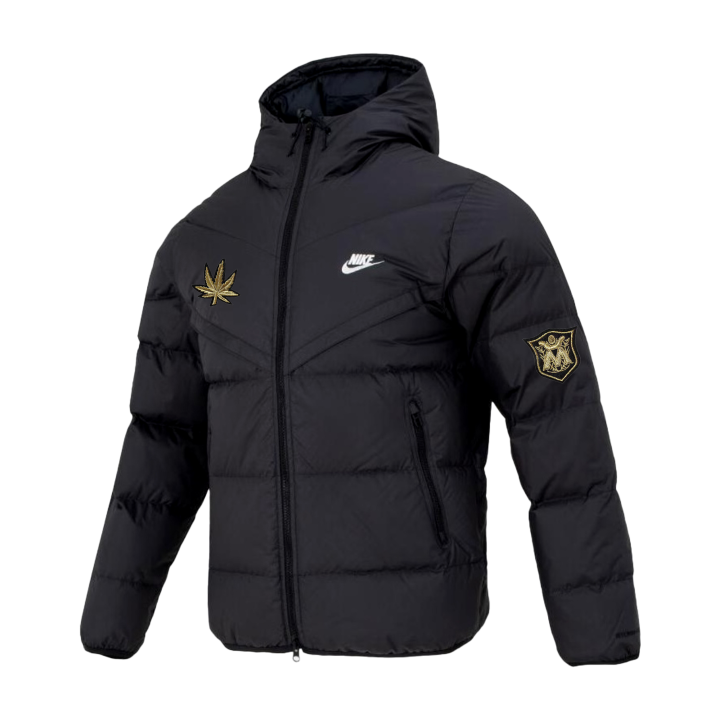 Nike Nike Down Jackets Unisex Black Hooded Moderate Down Jacket