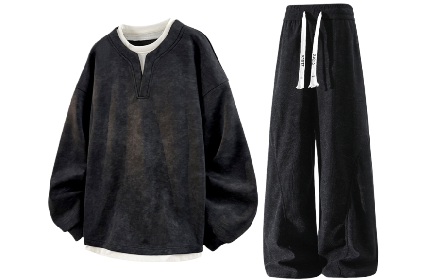 X1617 Casual Sportswear Unisex Crew Neck Thickened