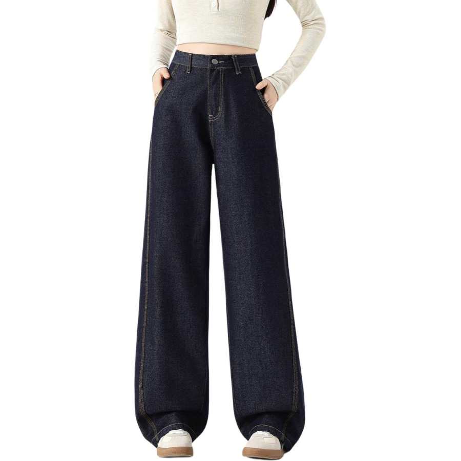 BALENO Jeans Women's Dark Blue Moderate Wide Leg Pants