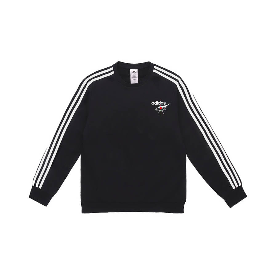 Adidas Adidas Sweatshirts Men's Black Crew Neck Moderate