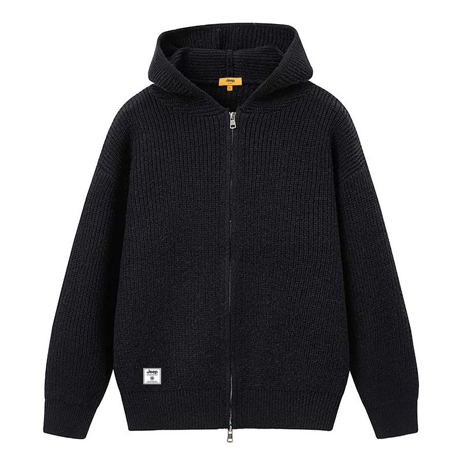 Jeep Sweaters Unisex Hooded Thickened Cardigan