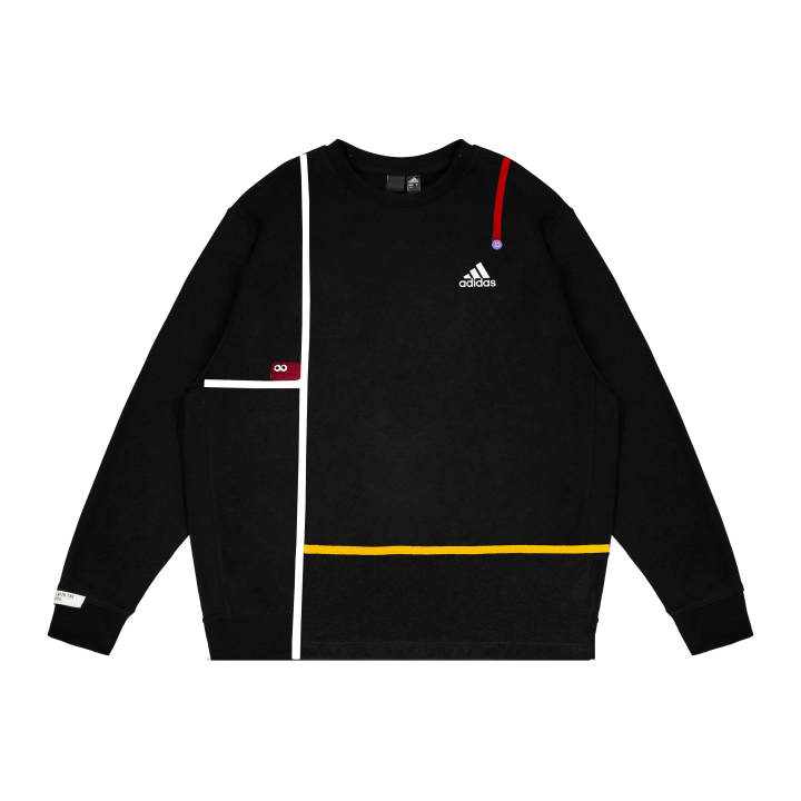 Adidas Adidas Sweatshirts Unisex Black Crew Neck Moderate Regular