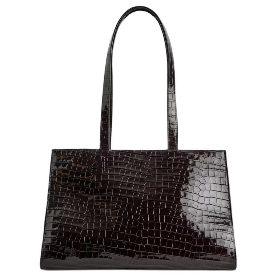 COS Leather Shoulder Bag Women's Dark Brown