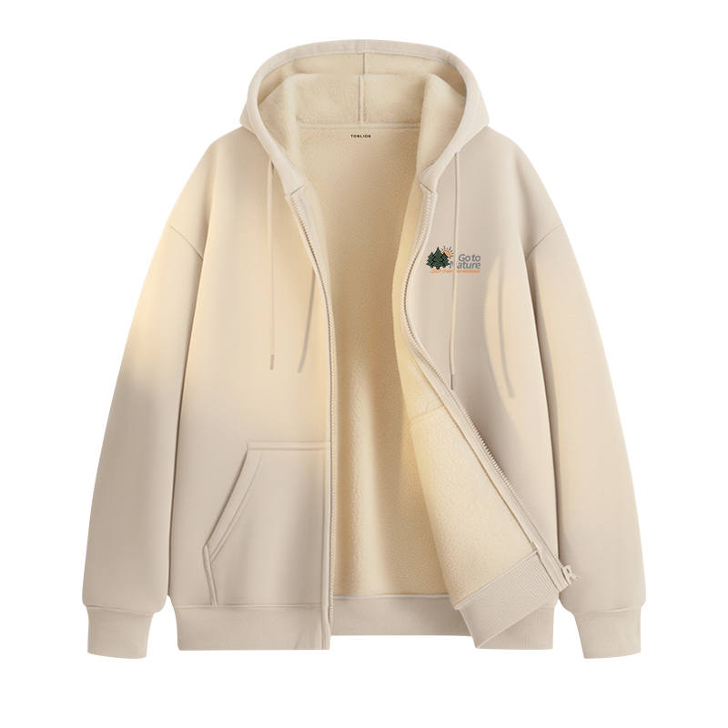 Tonlion Sweatshirts Unisex Hooded Thickened Heavyweight