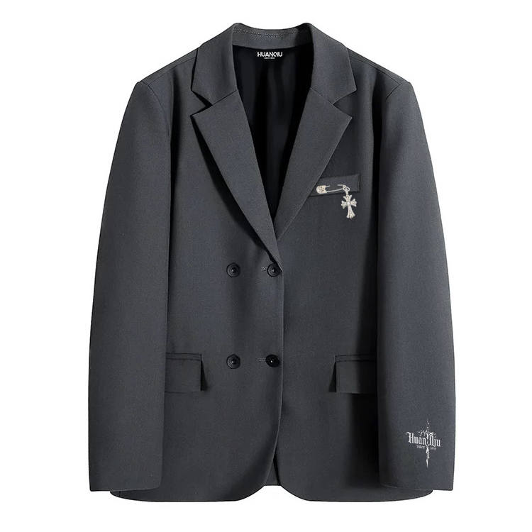 HUANQIU Business Suits Unisex V Neck Moderate Business Suit