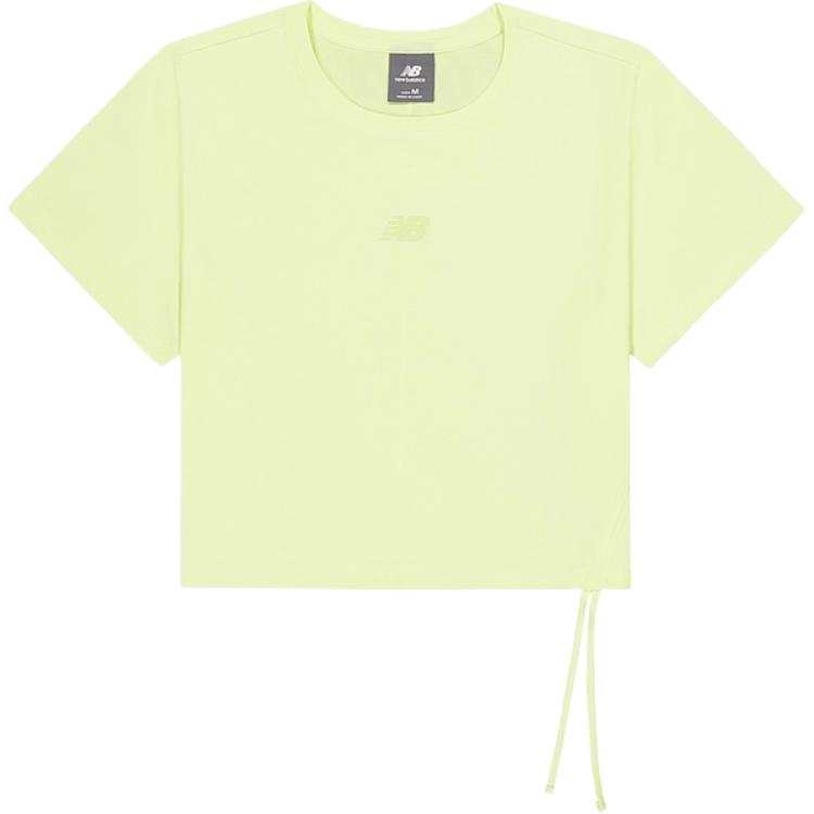 New Balance New Balance T Shirts Women's Yellow Green Crew Neck Moderate