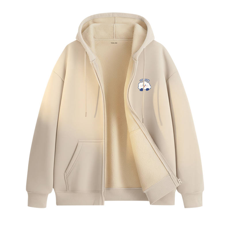 Tonlion Sweatshirts Unisex Hooded Thickened Heavyweight