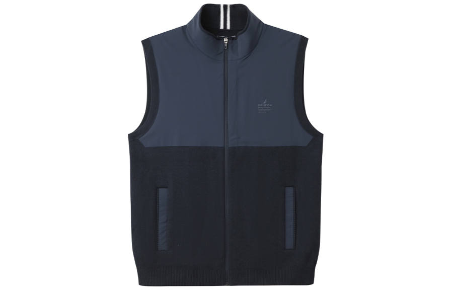 NAUTICA Vests Men's Navy Blue 4NV Double Collar Moderate Other
