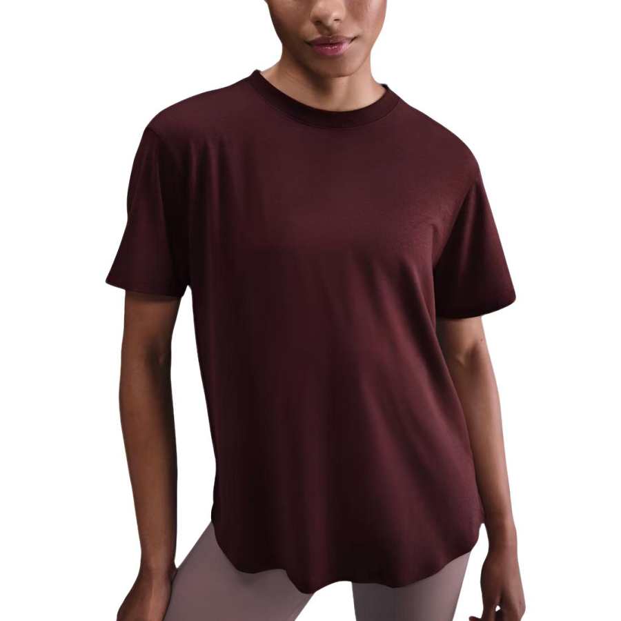 Nike Nike Dri Fit T Shirts Women's Brown Red Crew Neck