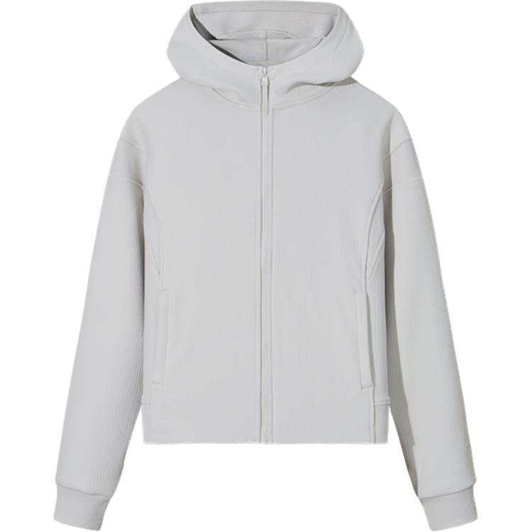 Anta Variety Training Collection Solid Color Minimalist Style Hooded Comfortable Fleece Lined Thermal Fashion Cardigan
