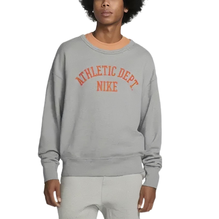 Nike Nike Sweatshirts Men's Gray Crew Neck Moderate Regular