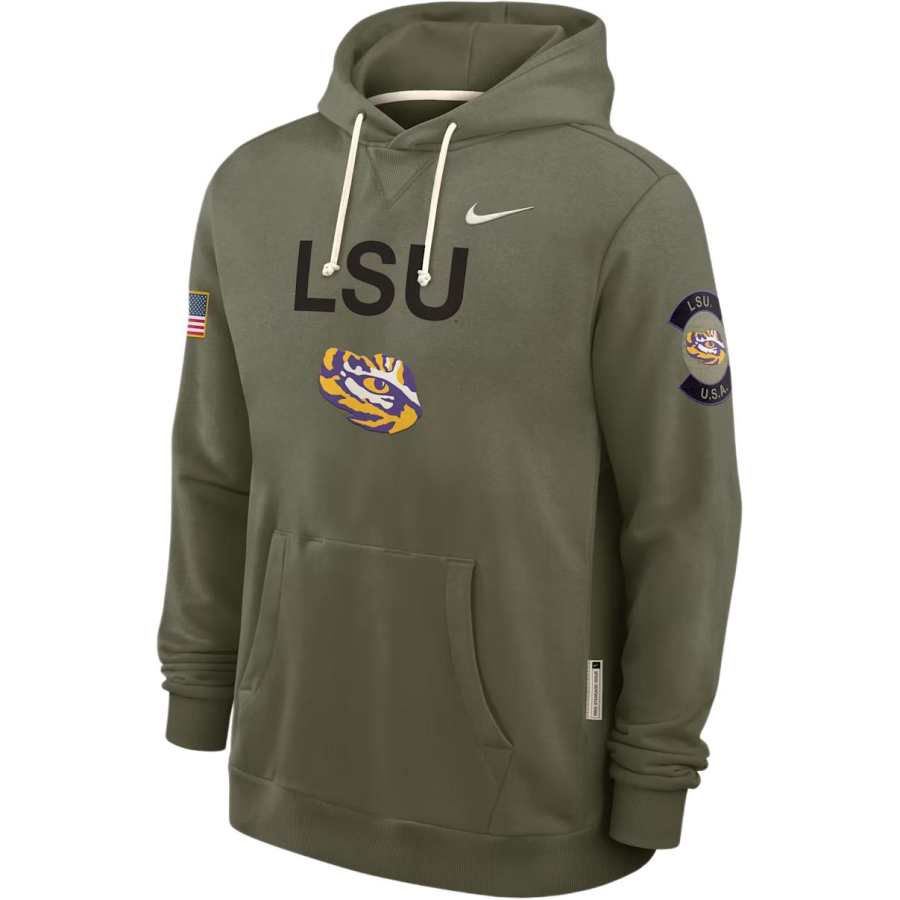 Nike Nike Lsu 2025 Military Appreciation Men's Nike Dri-FIT College Pullover Hoodie