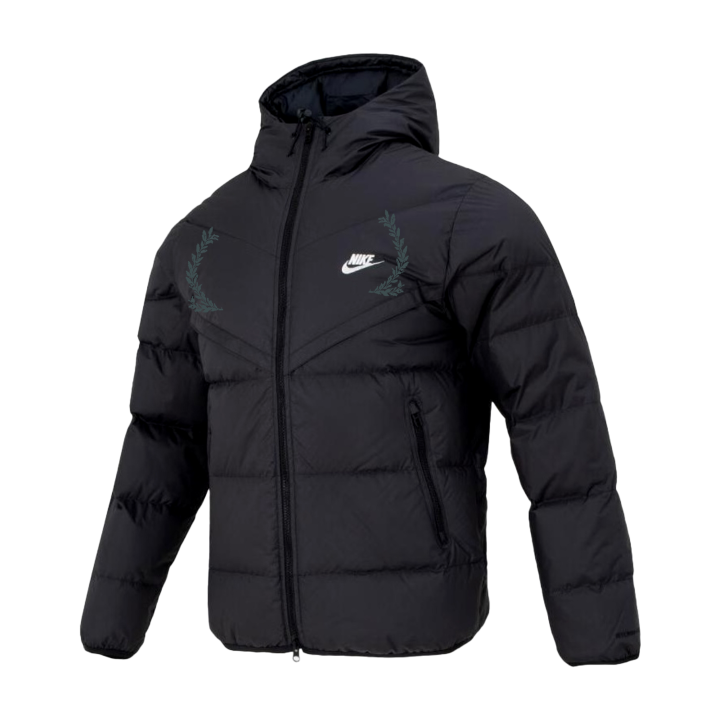 Nike Nike Down Jackets Unisex Black Hooded Moderate Down Jacket