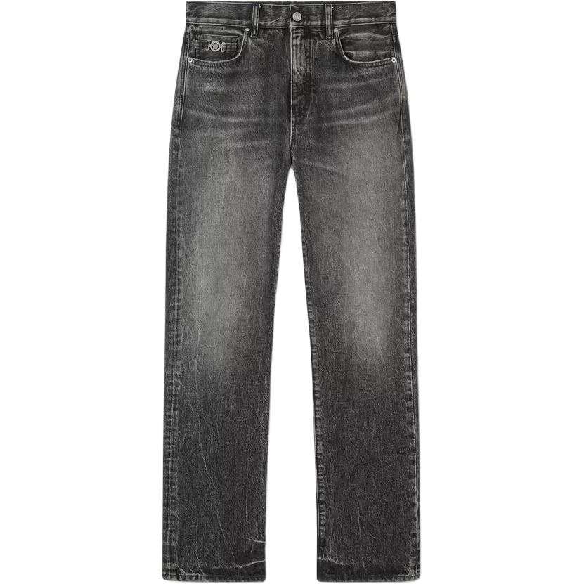 VERSACE Versace Logo-Patch Loose Jeans