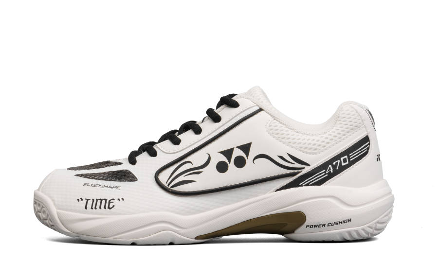 YONEX 470 Cushioning Impact Resistant Cushioning Impact Resistant Low top Badminton Shoes Unisex Black White