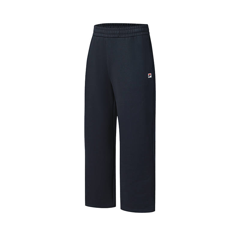 FILA Tennis Fleece Lined Thermal Classic Comfortable Versatile Loose Fit Knitted Sweatpants Men's Blue