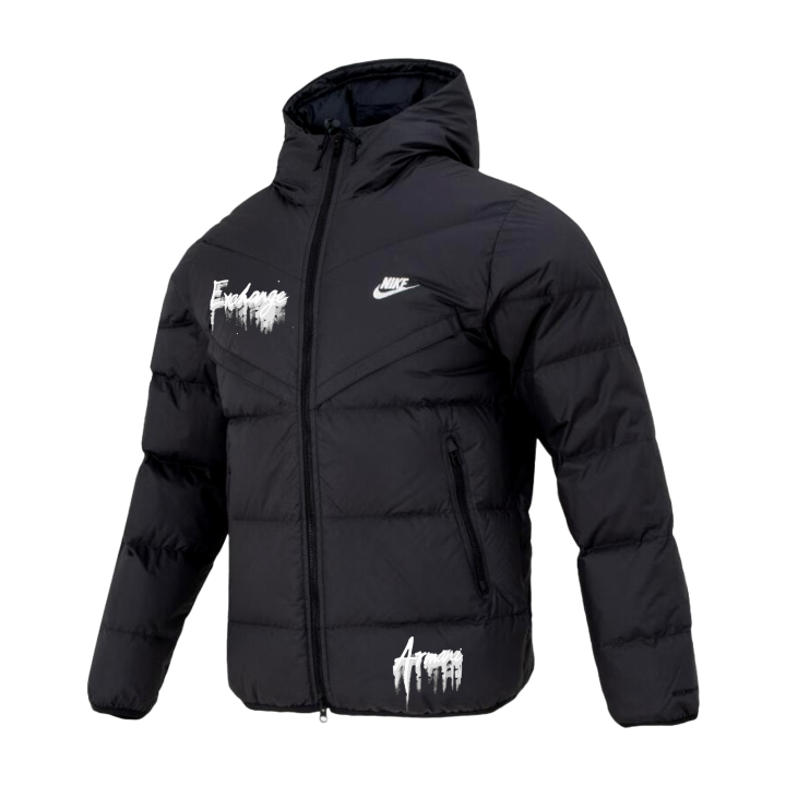 Nike Nike Down Jackets Unisex Black Hooded Moderate Down Jacket