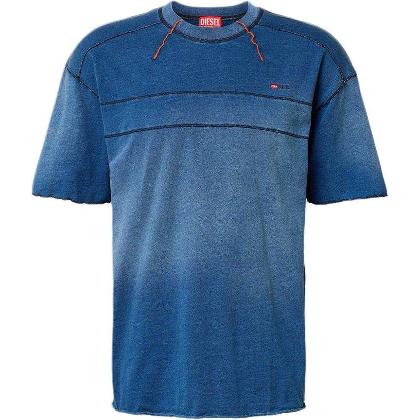 DIESEL T Shirts Men's Blue Crew Neck Moderate