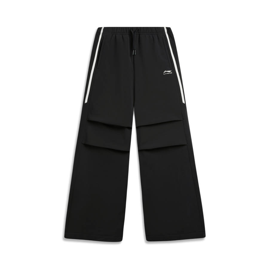 Li-Ning Li Ning Sports Life Collection Fleece Lined Thermal Windproof Water Repellent Letter Sports Casual Pants Women's