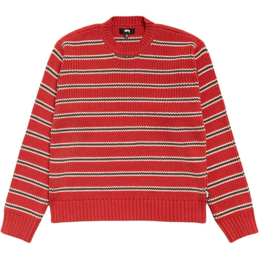 Stussy striped crew-neck sweater
