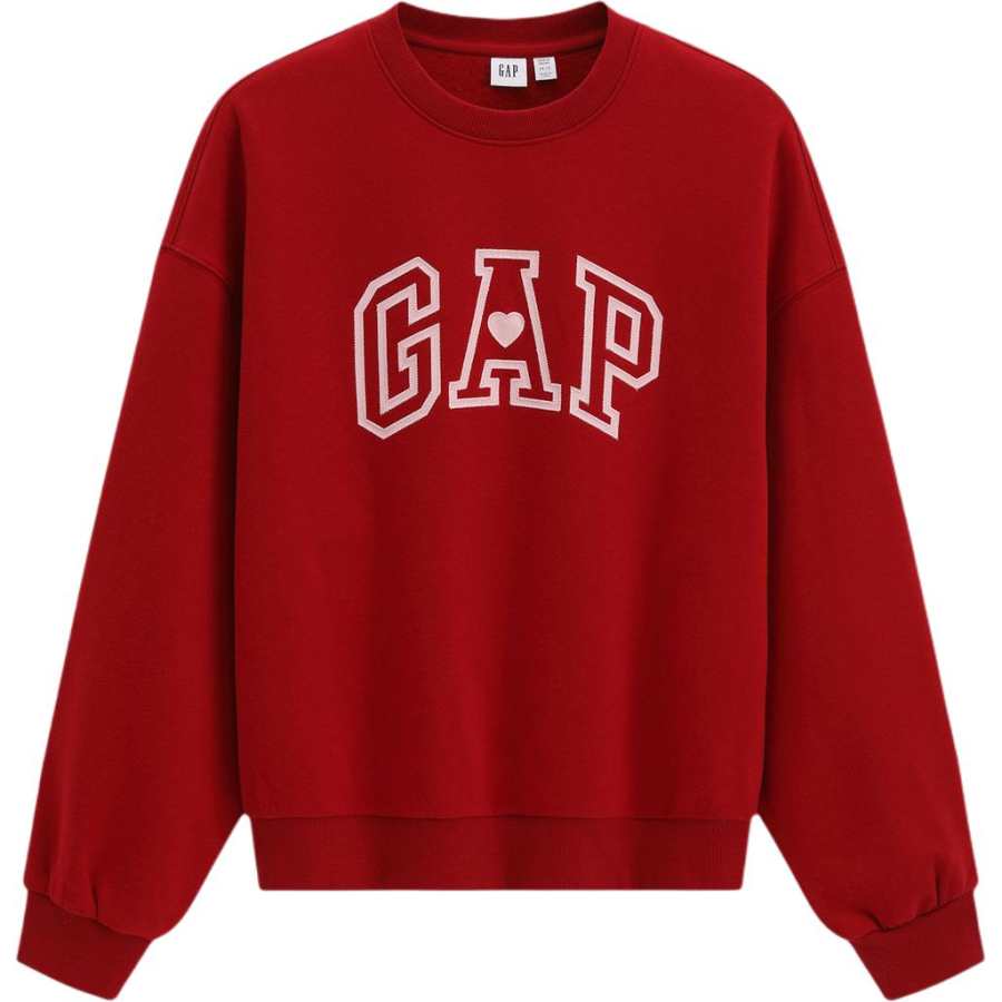 GAP Sweatshirts Women's Red Crew Neck Moderate