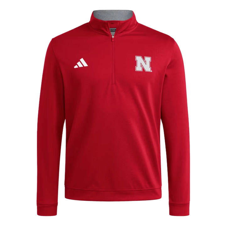Adidas Adidas Free Shipping With AdiClub Nebraska Cornhuskers Coaches Elevated Golf Quaterzip