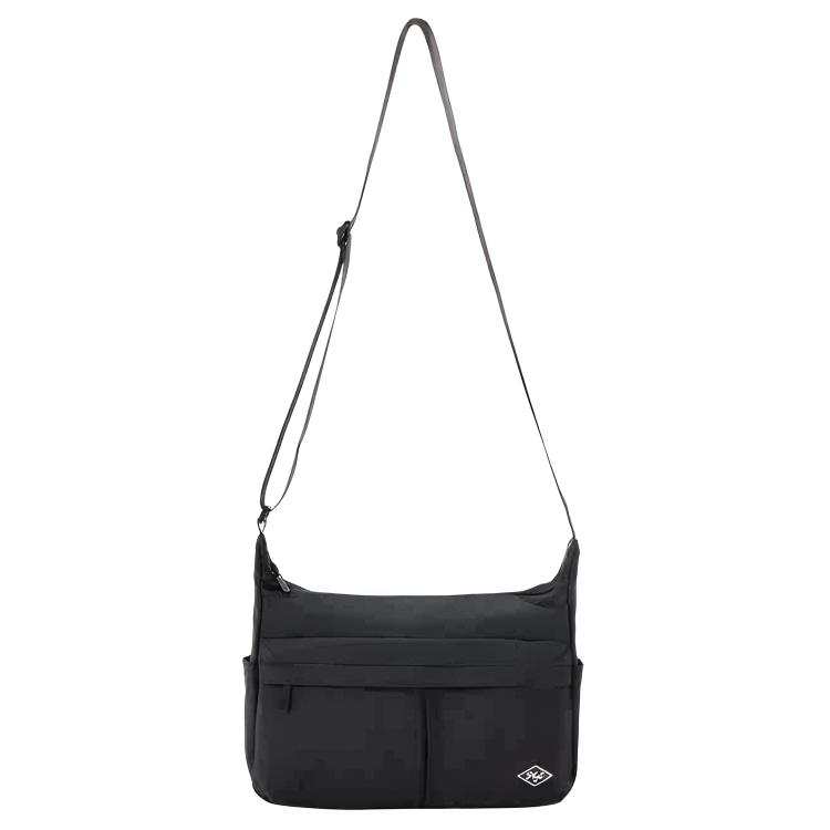 361° Fabric Shoulder Bag, Crossbody Bag Unisex Black