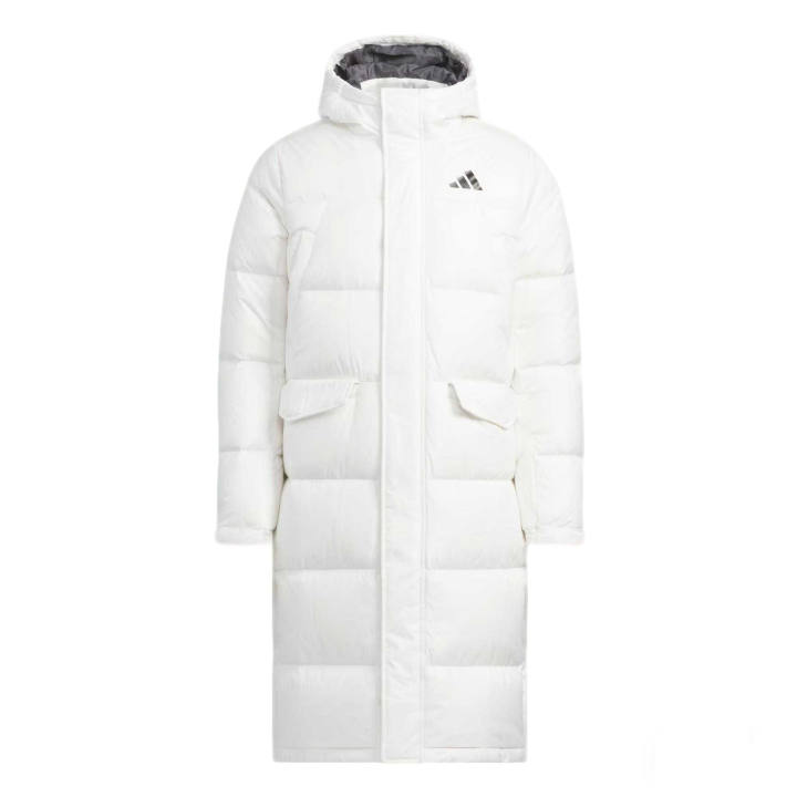 Adidas Adidas LONG DOWN Jackets Unisex White Hooded Moderate