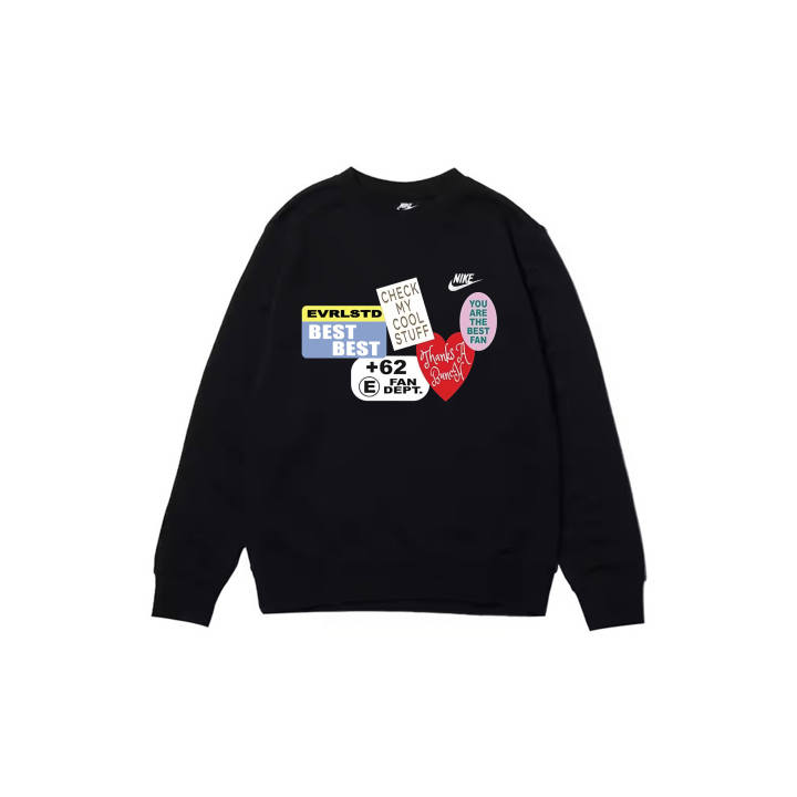 Nike Nike Sweatshirts Men's Black Crew Neck Moderate