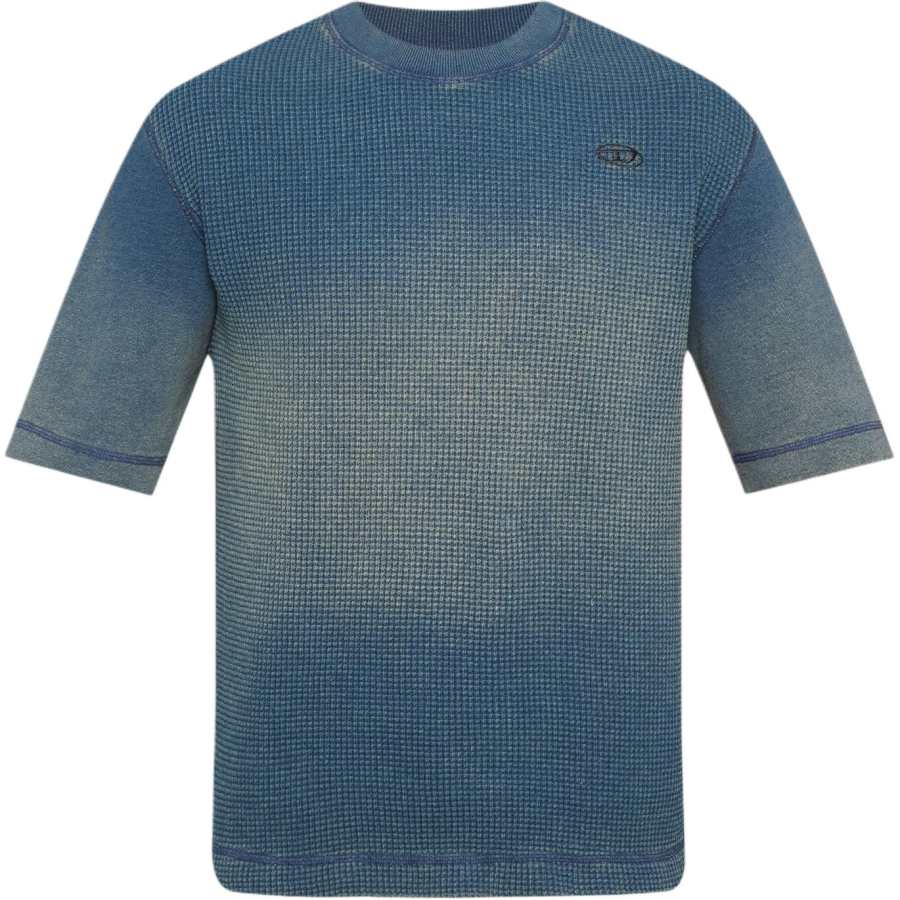 DIESEL T Shirts Men's Blue Crew Neck Moderate