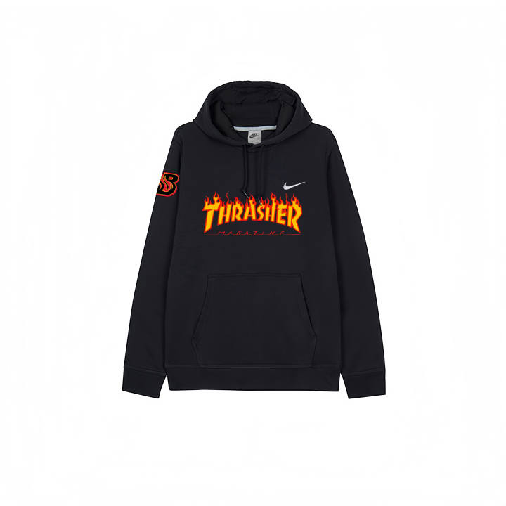 Nike Nike Sweatshirts Men's Black Hooded Thickened