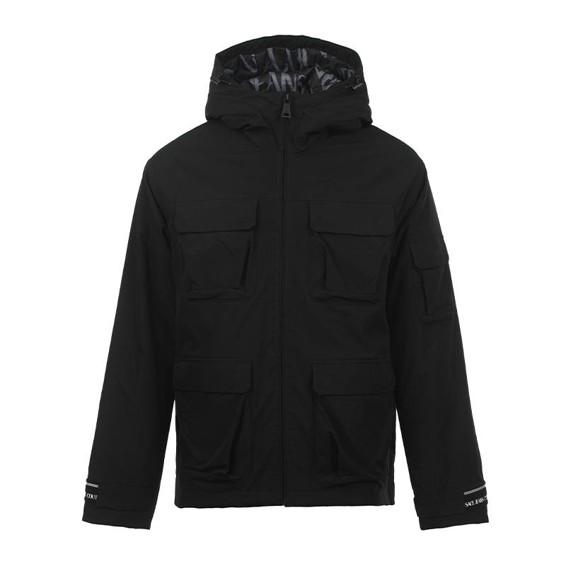 Versace Jeans Couture Logo Patch Hooded Insulated Jacket