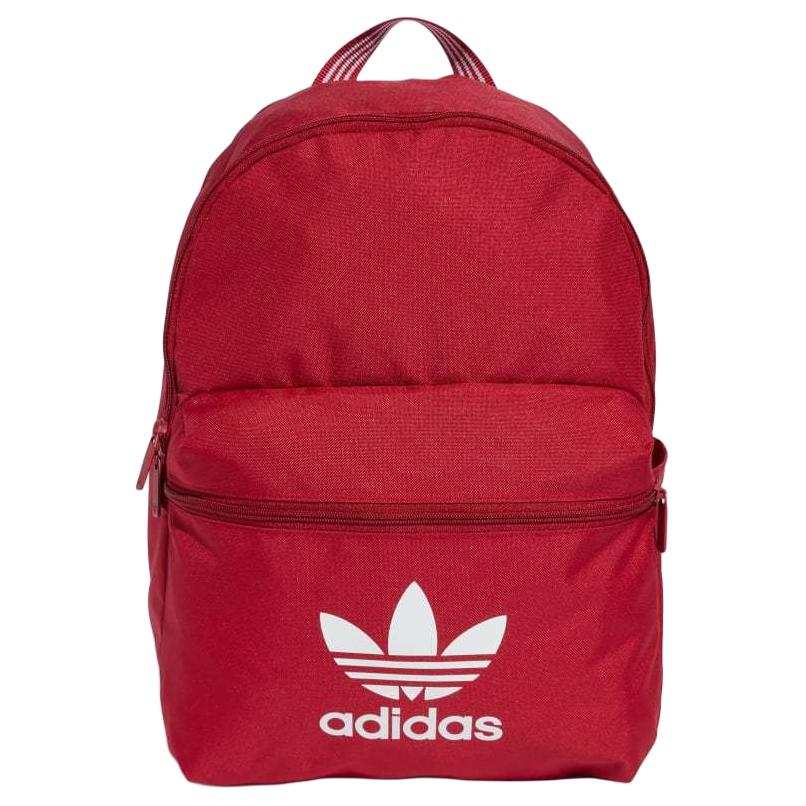 Adidas Originals Trefoil Recycled Polyester Plain Weave Fabric Backpack Unisex Victory Red