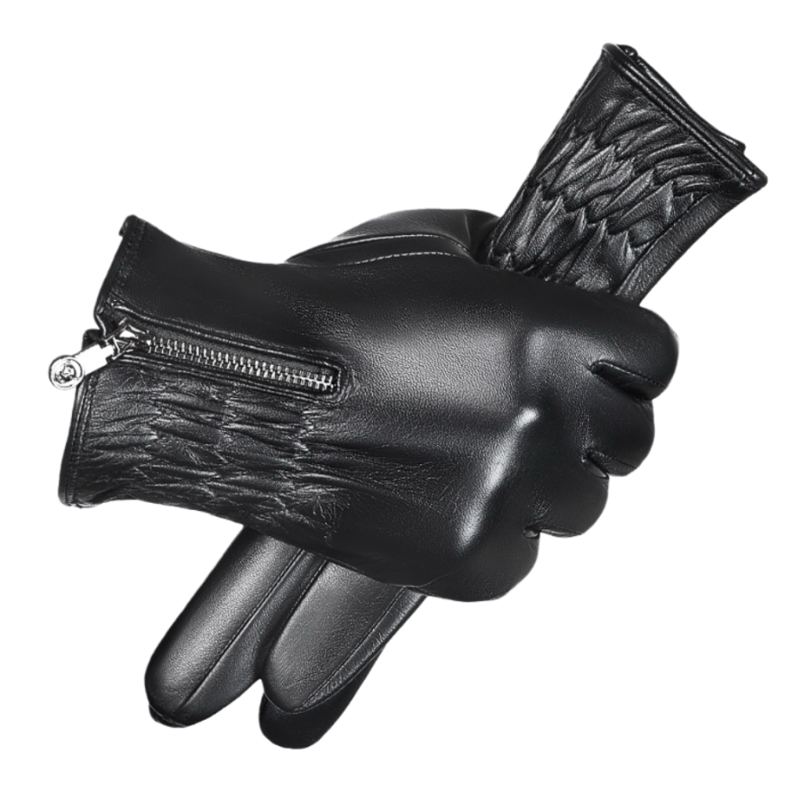 SEPTWOLVES Fleece Lined Thermal Rainproof Cold Resistant Wind Resistant Lining Thick Fleece Sheepskin Glove QPL Men's