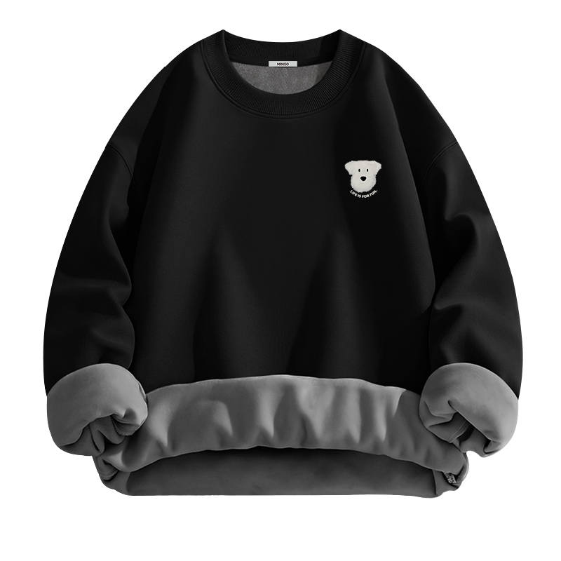 MINISO Sweatshirts Unisex Crew Neck Thickened Heavyweight