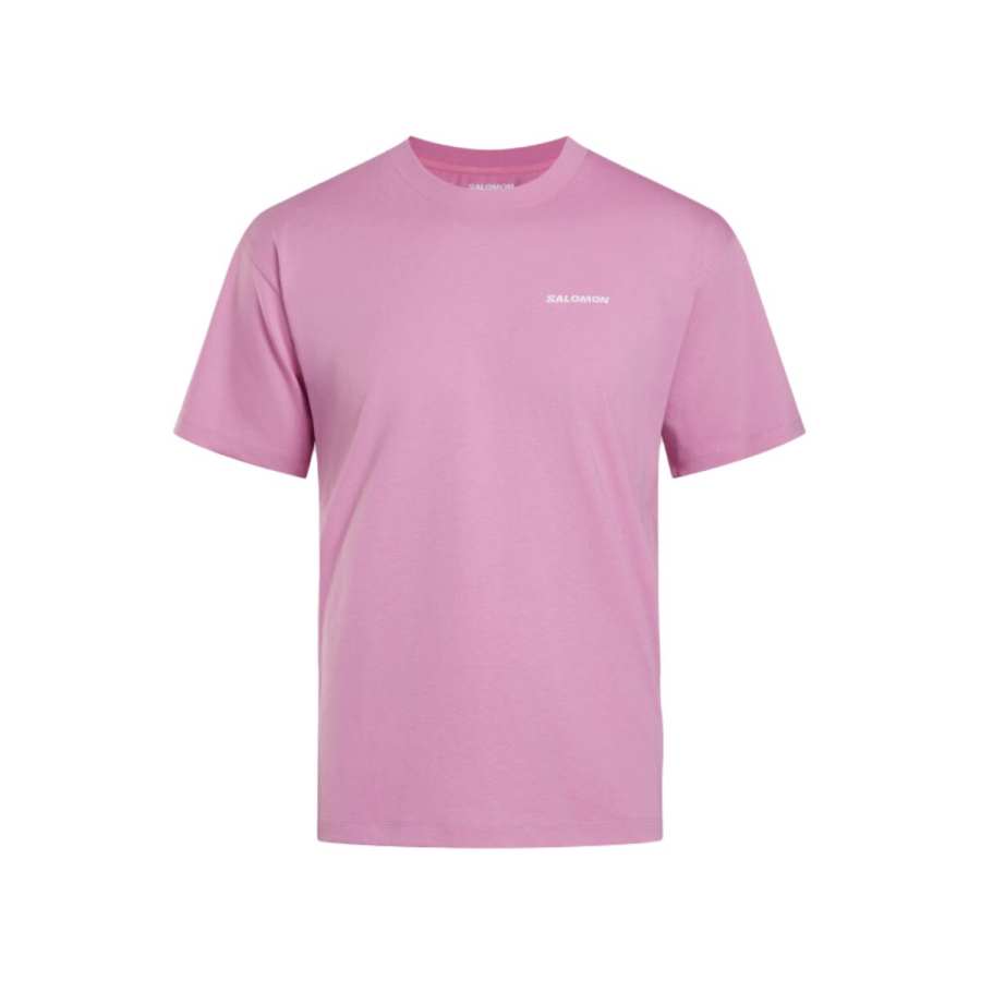 SALOMON T Shirts Men's Pink Crew Neck Moderate
