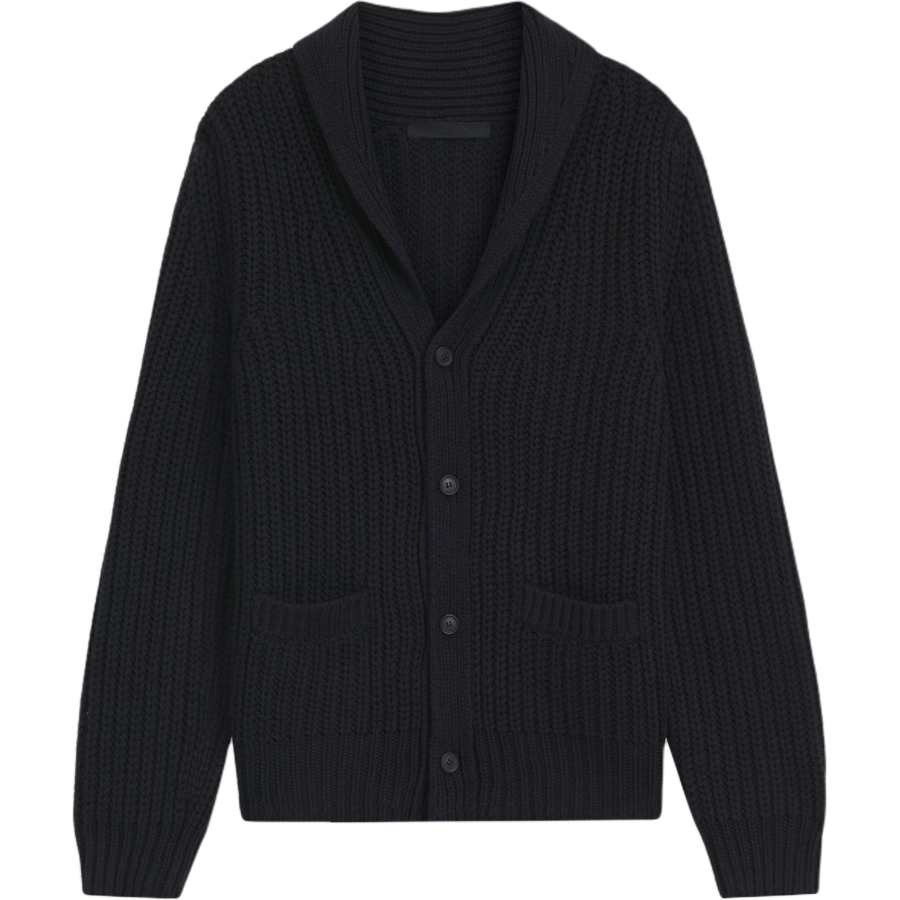 Hugo Boss ribbed shawl-collar cardigan