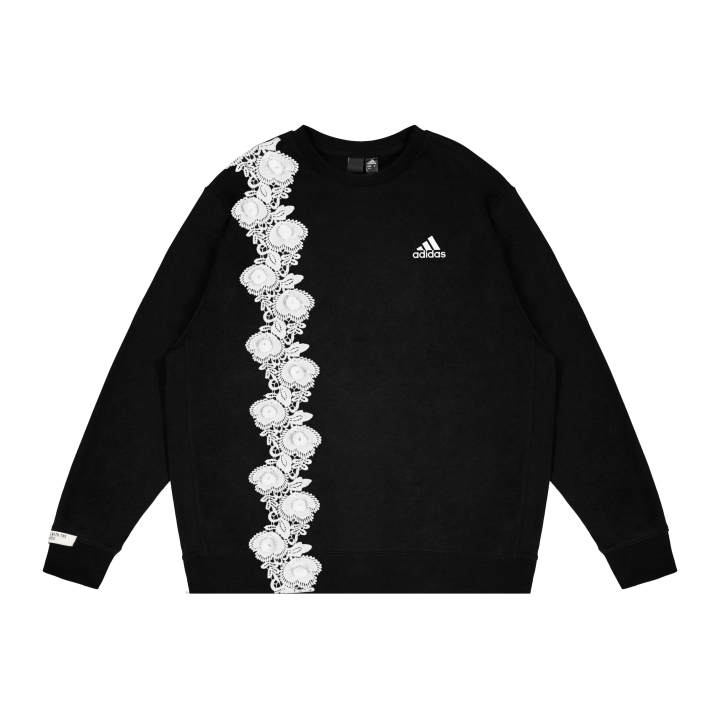 Adidas Adidas LABEL Sweatshirts Unisex Black Crew Neck Moderate Regular