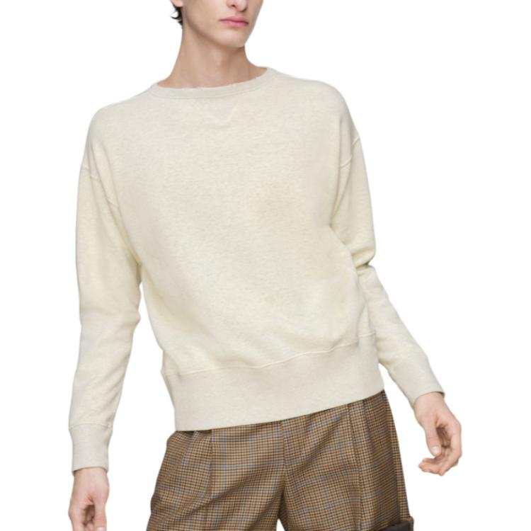 Maison Margiela Sweaters Men's White Crew Neck Moderate