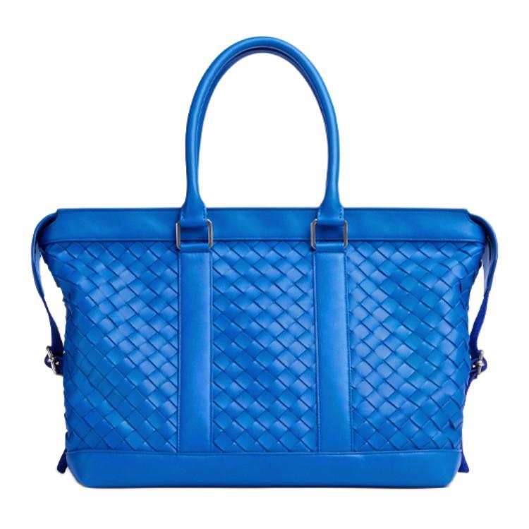 Bottega Veneta Cow Leather Handbag Men's Cobalt Blue