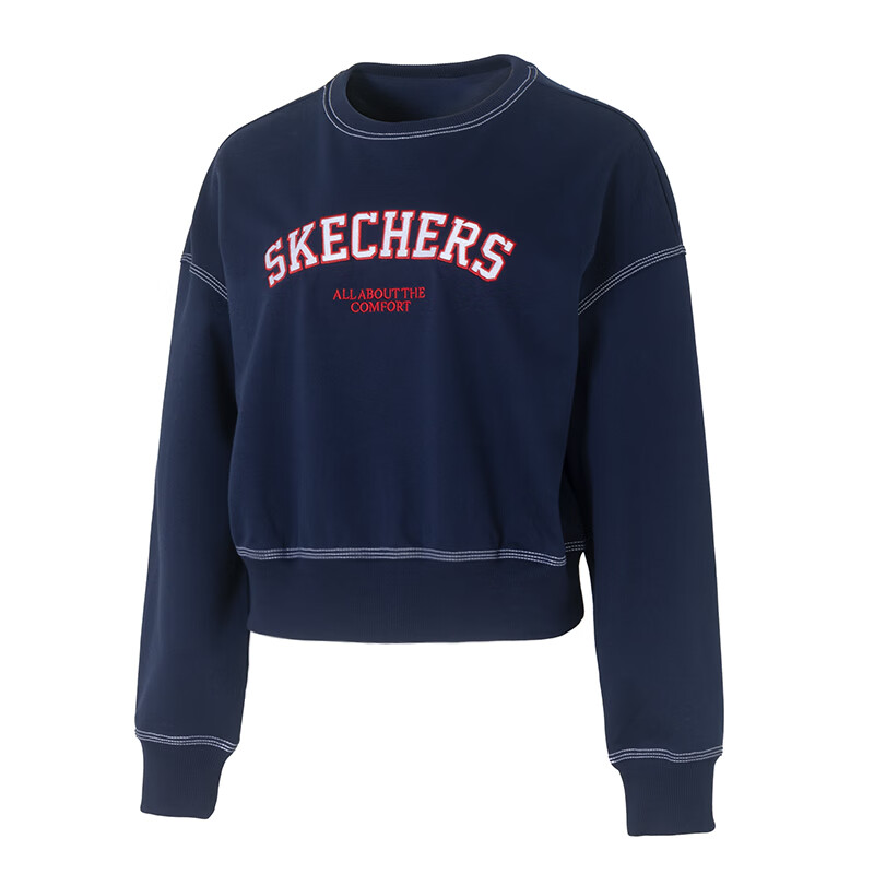 Skechers Sweatshirts Women's Dark Blue Crew Neck Moderate Regular