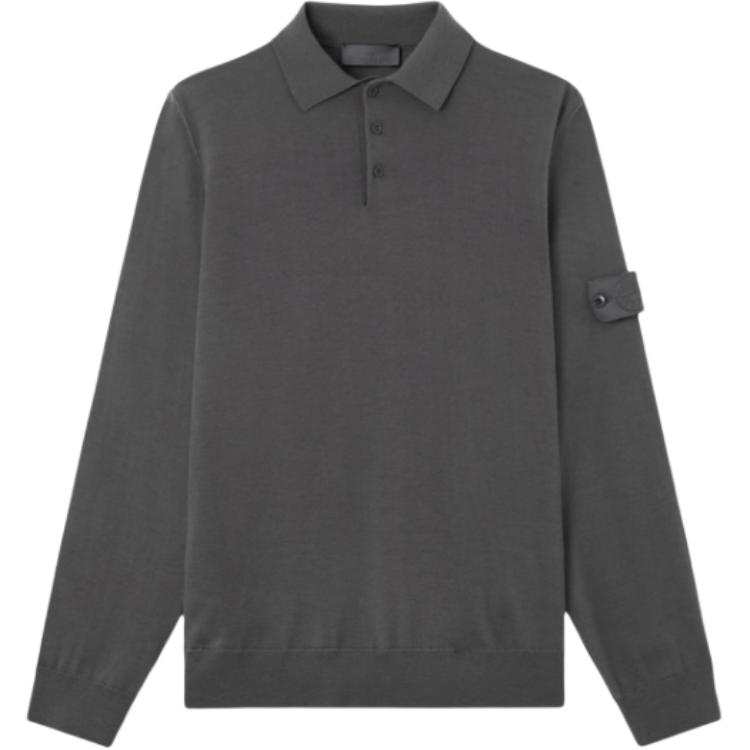 Stone Island long-sleeve polo shirt