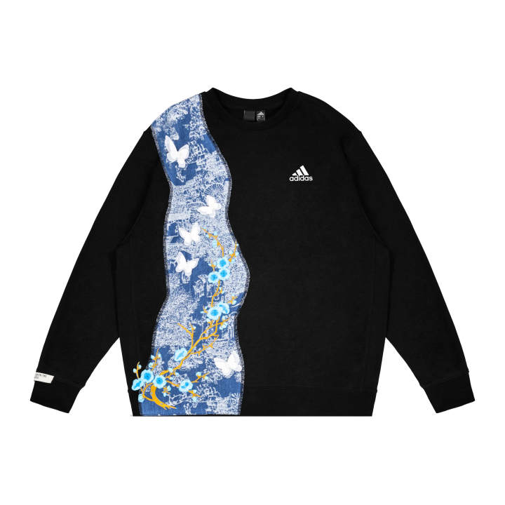 Adidas Adidas LABEL Sweatshirts Unisex Black Crew Neck Moderate Regular
