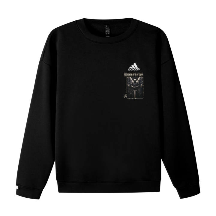 Adidas Adidas Sweatshirts Unisex Black Crew Neck Moderate Regular