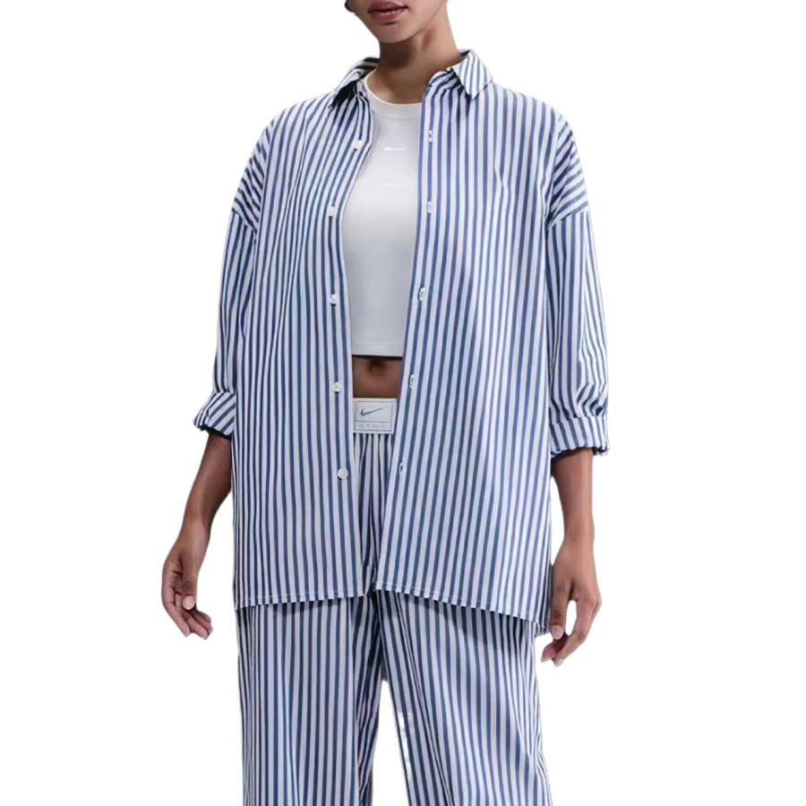 Nike Nike Sportswear Shirts Women's Blue Lapel Moderate