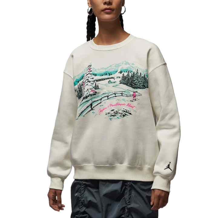 Jordan Jordan Soft And Comfortable Loose Fit Casual, Knitted Fabric Fleece Lined Sweatshirt Women's