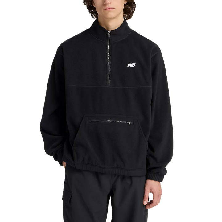New Balance New Balance Sweatshirts Men's Black/White Stand Collar Moderate Regular