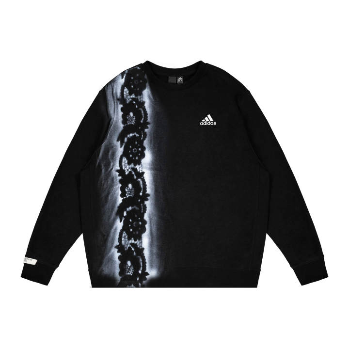 Adidas Adidas LABEL Sweatshirts Unisex Black Crew Neck Moderate Regular