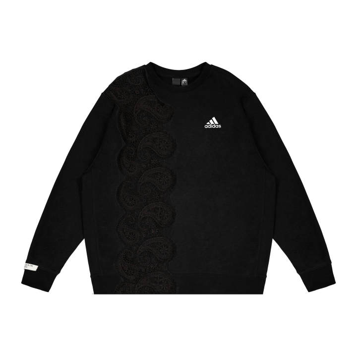Adidas Adidas LABEL Sweatshirts Unisex Black Crew Neck Moderate Regular